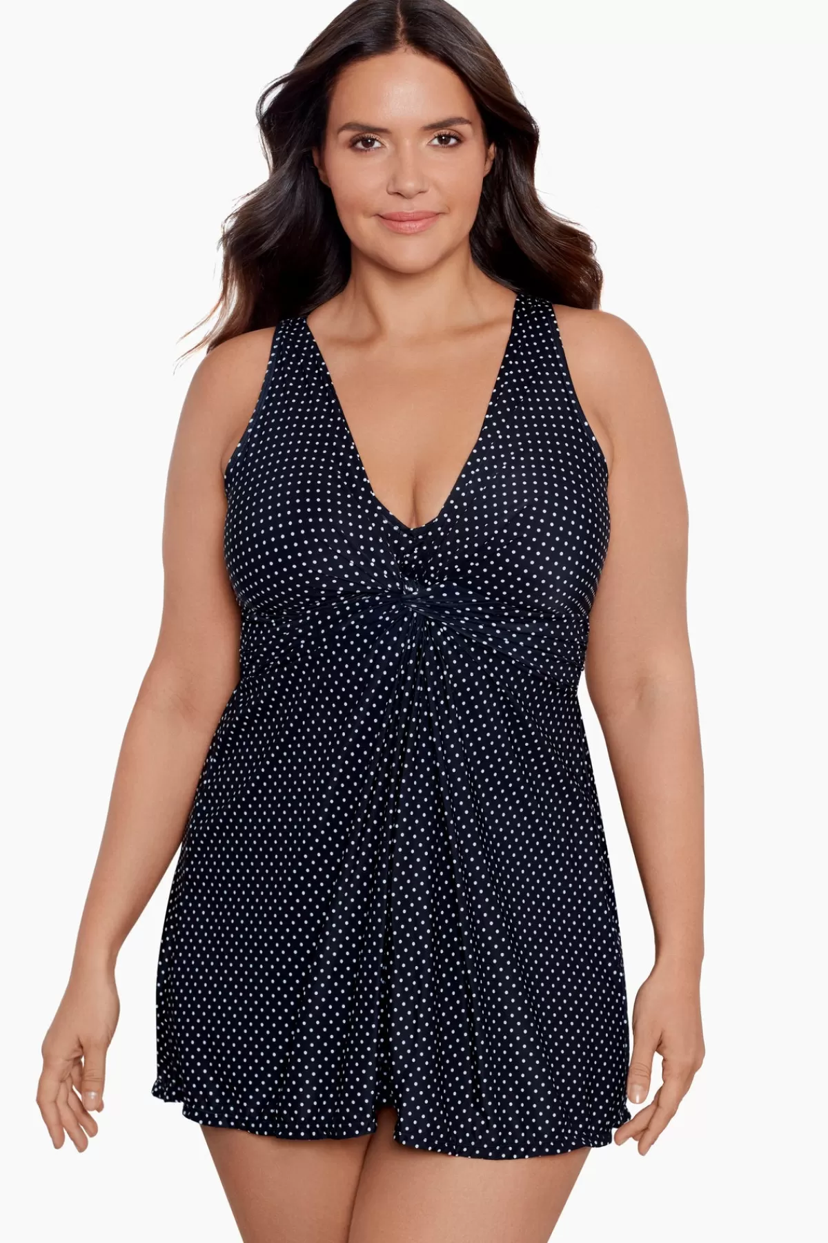 Miraclesuit Plus Size Pin Point Marais One Piece Swim Dress | Women One Piece