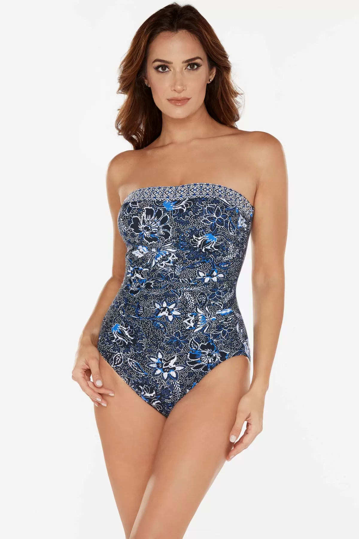 Miraclesuit Provenace D'Ur Avanti Bandeau Long Torso One Piece Swimsuit | Women One Piece